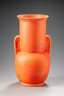 Cowan Pottery Oriental Red 11" Vase.