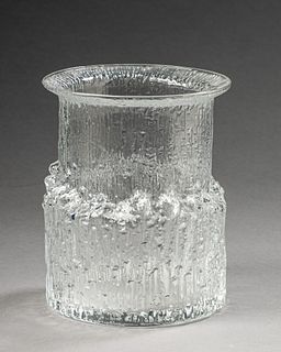 Tapio Wirkkala Clear Glass Vase.