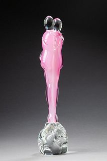 Bertotti Murano Glass Sculpture of Two Lovers
