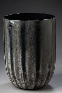 Alfredo Barbini for Oggetti Large Murano Glass Vase.