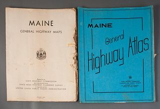 Maine Highway Maps, 1944 and 1959.