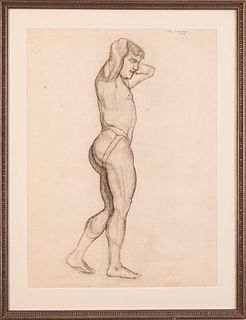 Paul Cofranesco. Nude Figure Sketch, 1925.