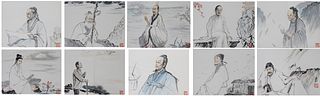 (10) Zhaohe Jiang (China, 1904-1986) Watercolors
