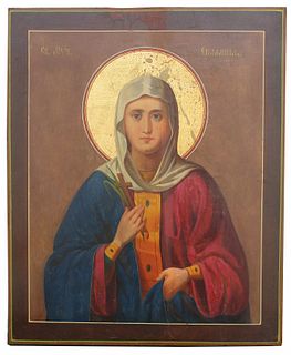Exhibited Russian Icon,"The Martyr Eulampia"
