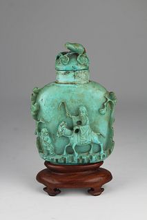 Qing Dynasty Chinese Turquoise Snuff Bottle
