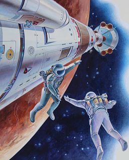 Vladimir Beilin (20th C.) "USSR/US In Space"