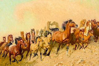 Robert Lougheed (1910-1982), Mustangs on the Move