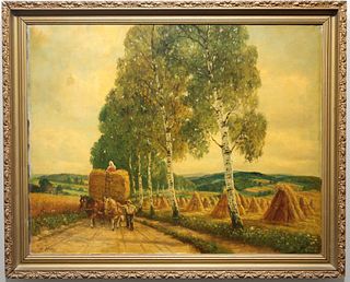 P. Hoese 'Landscape' Painting