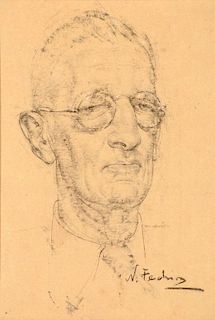 Nicolai Fechin (1881-1955), Man with Glasses