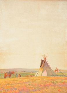 Maynard Dixon (1875-1946), Prairie Evening (1919)