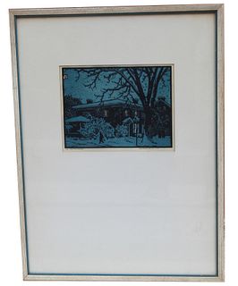 Norman Kent R.A., Framed Woodblock Print