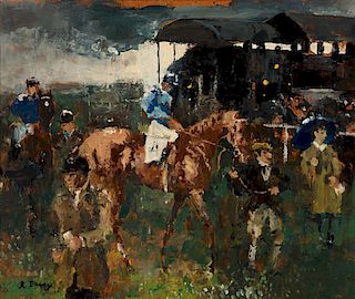 Randall Davey (1887-1964), Rainy Day at the Track