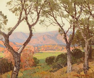 Edgar Payne (1882-1947), Vista Through the Sycamores, Ojai Valley