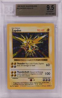 1999 Pokemon Base Shadowless Zapdos BGS 9.5 Card
