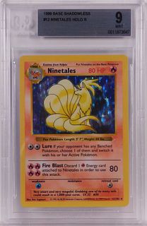 1999 Pokemon Base Shadowless Ninetales BGS 9 Card