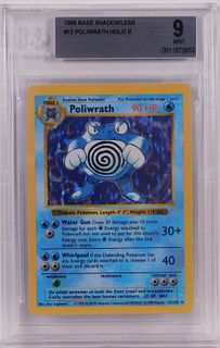1999 Pokemon Base Shadowless Poliwrath BGS 9 Card