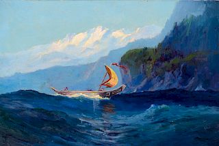 Sydney Laurence (1865-1940), Chilkat Indian Canoe (1939)