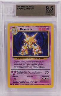 1999 Pokemon Base Unl. Alakazam BGS 9.5 TCG Card