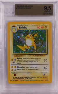 1999 Pokemon Base Unlimited Raichu BGS 9.5 Card