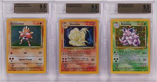 3 1999 Pokemon Base Unl BGS 9.5 Trading Card Group