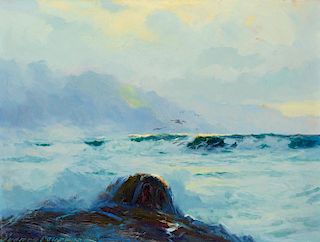 Sydney Laurence (1865-1940), Alaska's Mist Shrouded Coast