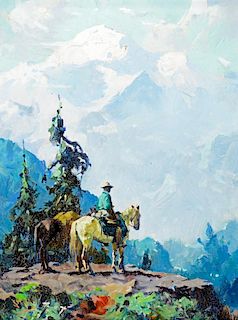 Eustace Ziegler (1881-1969), Mt. McKinley and Horseman