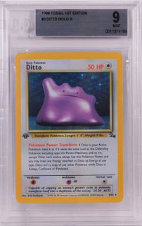 1999 Pokemon Fossil 1st Ed. Ditto BGS 9 TCG Card
