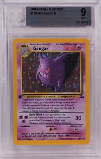 1999 Pokemon Fossil 1st Ed. Gengar BGS 9 TCG Card