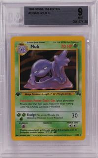1999 Pokemon Fossil 1st Ed. Muk BGS 9 TCG Card