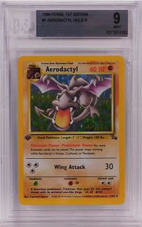 1999 Pokemon Fossil 1st Ed. Aerodactyl BGS 9 Card