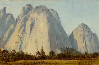Albert Bierstadt (1830-1902), Cathedral Rocks – Yosemite Valley