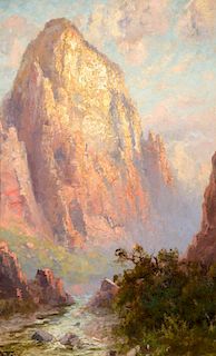 John Fery (1859-1934), The Great White Throne, Zion National Park (circa 1920)
