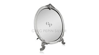 Antique Russian Silver Table Mirror