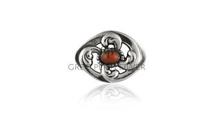Georg Jensen Brooch 11 With Coral