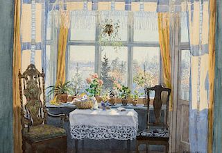 Gunnar Widforss (1879-1934), Interior Scene (1915)
