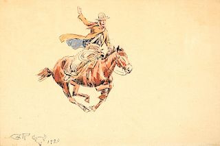 Charles M. Russell (1864-1926), Range Rider (1920)