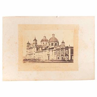 Michaud, Julio. Guadalupe Cathedral. Mexico: Julio Michaud Editor, ca. 1860 - 1870. Albumen photograph, 5.9 x 9" (15.2x23cm)