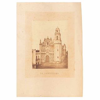 Michaud, Julio. La Santíssima. México: Julio Michaud Editor, ca. 1860 - 1870. Albumen photograph, 8.4 x 6.2" (21.4 x 16 cm). On cardboard.