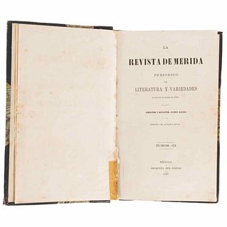 Aldana, Ramón; Brasseur de Bourbourg, Charles. La Revista de Mérida. Periódico de Literatura y Variedades. México, 1870.