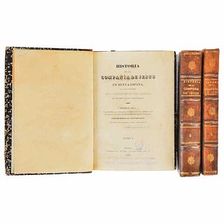 Alegre, Francisco Javier - Bustamante, Carlos María de. Historia de la Compañía de Jesús en Nueva España. México, 1841-42. Pieces: 3.