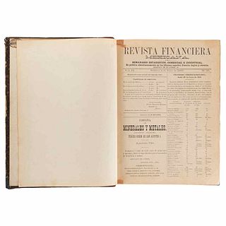 Bulnes, Francisco. Revista Financiera Mexicana. México, 1890-1891.  Pieces: 2.