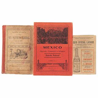 Guides to Mexico and Mexico City.  a) Guía oficial Lacaud de ferrocarriles, tranvías y vapores. México: Lacaud, 1911.