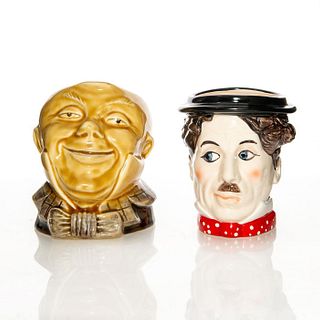 2 SMALL CHARACTER JUGS, CHARLIE CHAPLIN AND MR MICAWBER