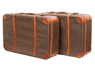 Pr. Louis Vuitton Monogram Large Vintage Suitcases