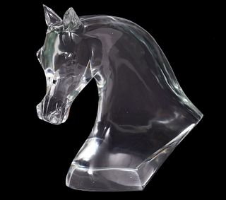 Lalique Clear Crystal Horse Head