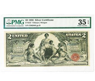 1896 $2 Silver Certificate - PMG 35 EPQ