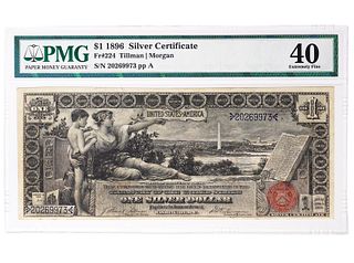 1896 $1 Silver Certificate - PMG 40