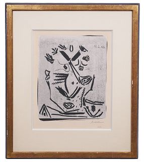 Pablo Picasso 'Portrait d’ Homme' Linocut