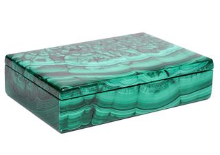 Malachite and Marble Lidded Casket