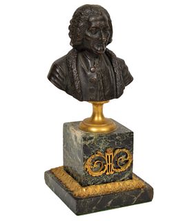 Grand Tour Bronze Bust on Marble Base